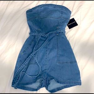 Denim Romper
